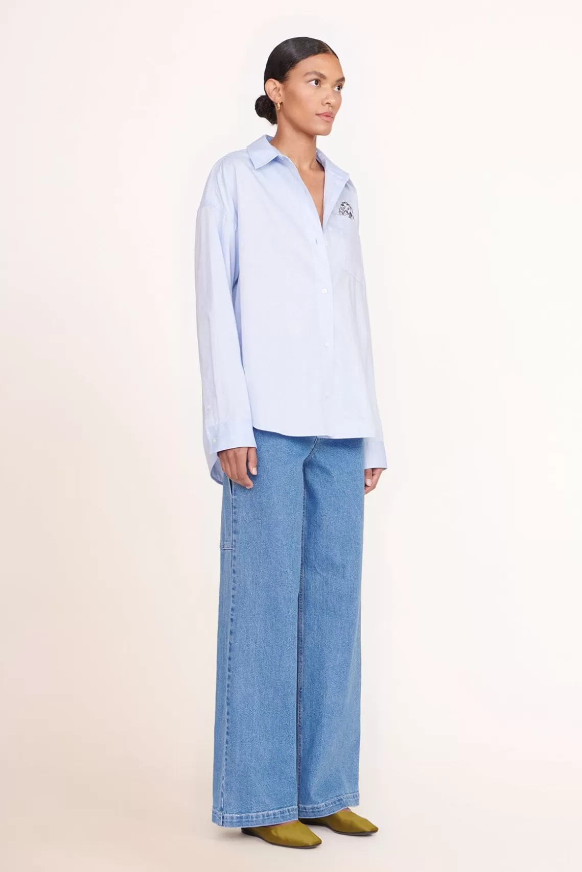 STAUD CUSTOM x C.BONZ CLASSIC OVERSIZED SHIRT  OXFORD BLUE