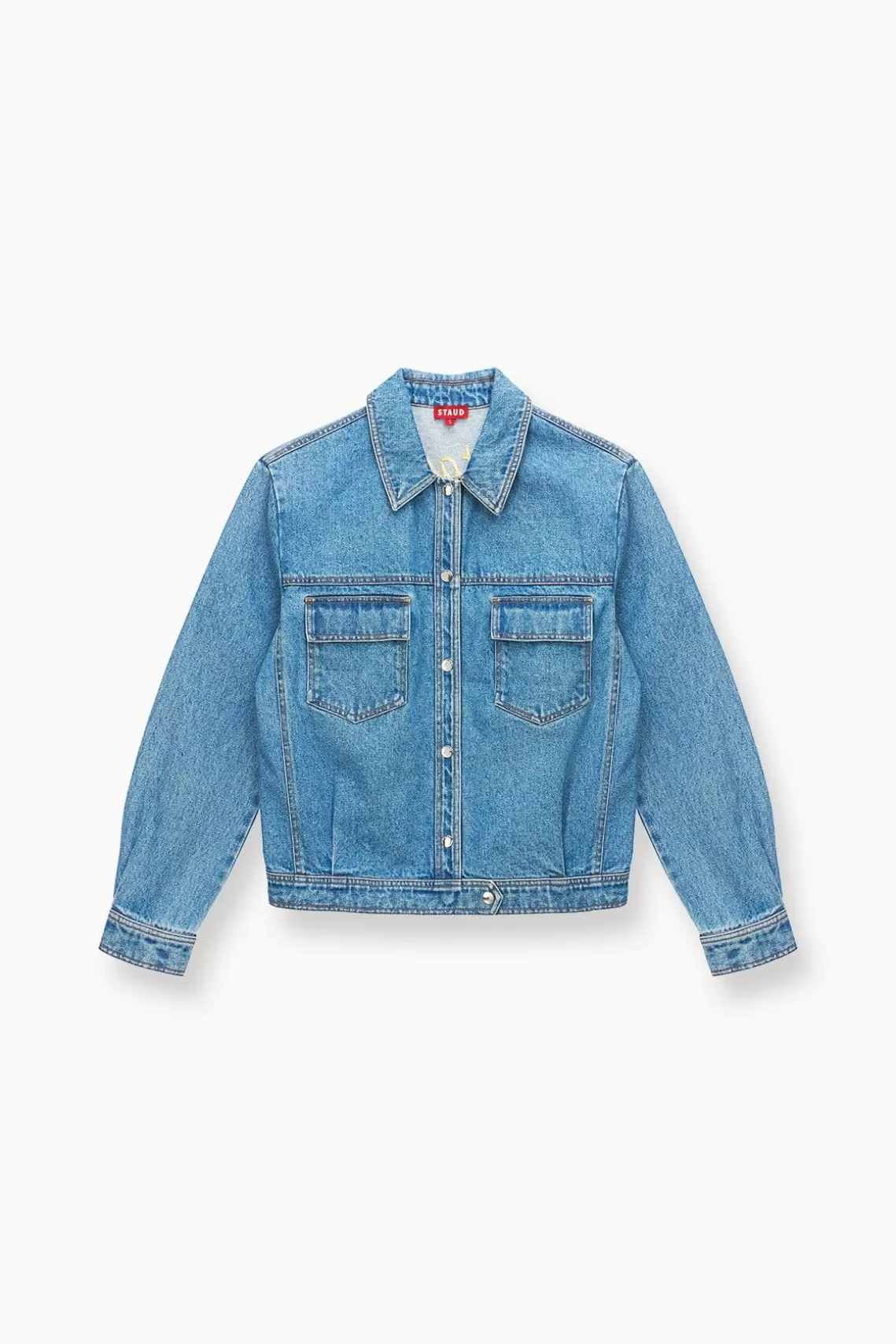 STAUD CUSTOM x C.BONZ OVERSIZED RYAN DENIM JACKET  MEDIUM WASH