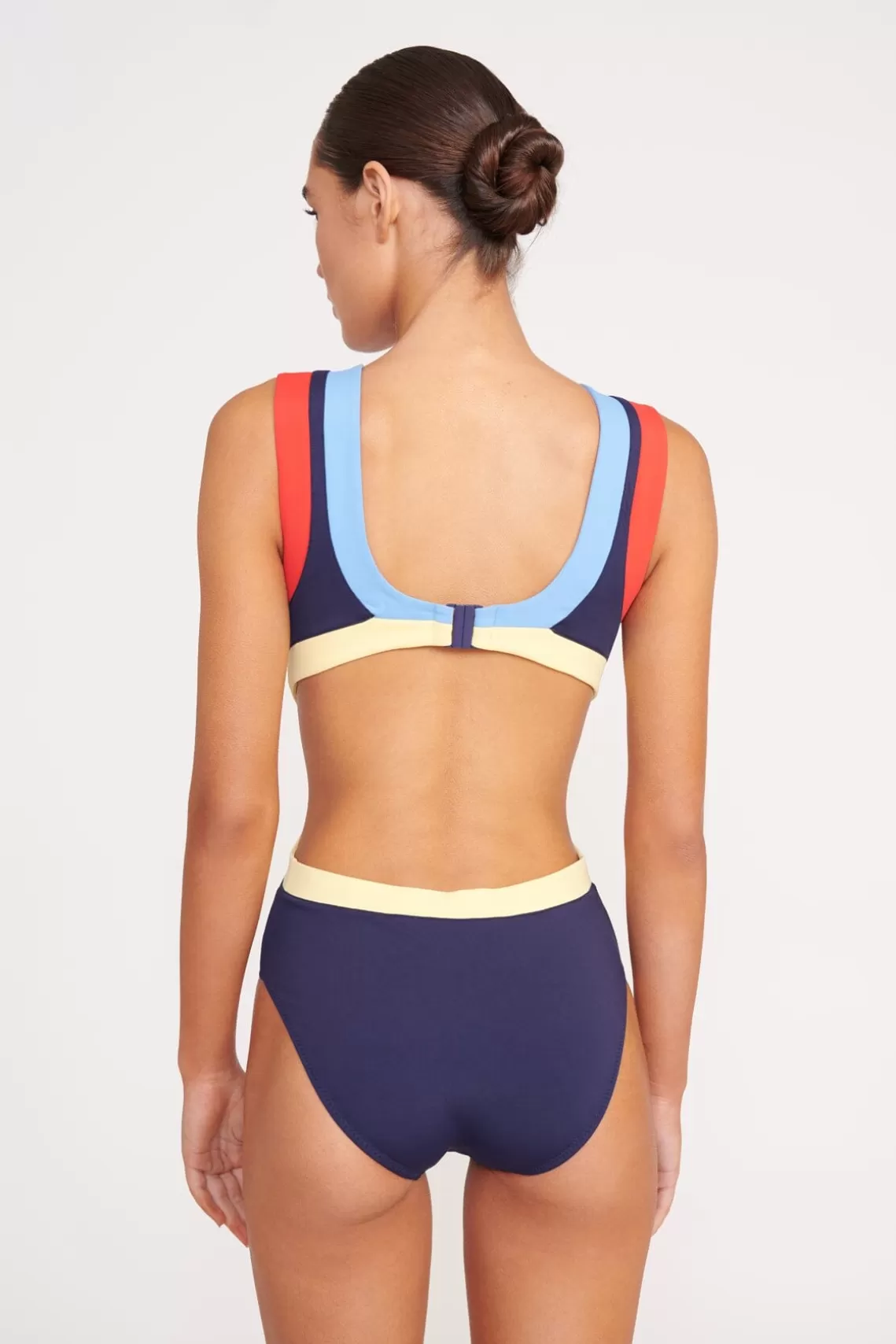 STAUD DOLCE ONE PIECE  NAVY COLORBLOCK
