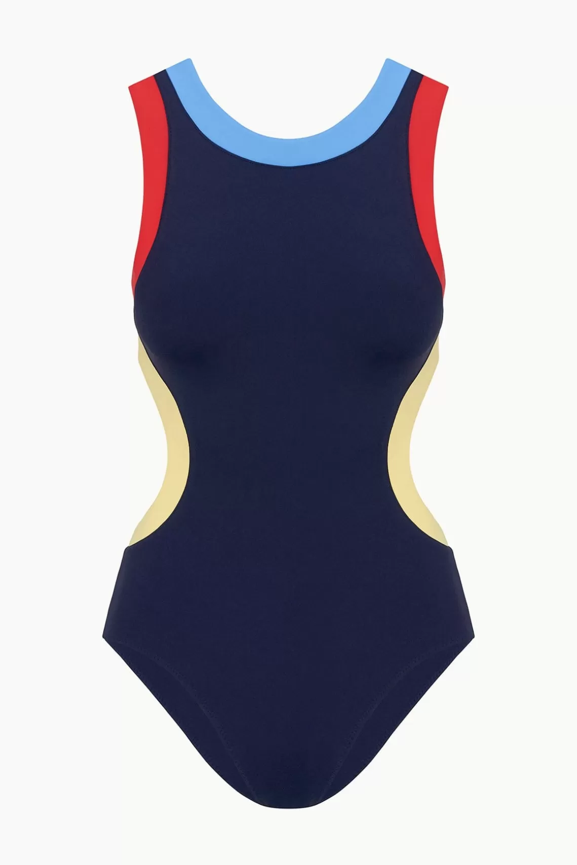 STAUD DOLCE ONE PIECE  NAVY COLORBLOCK