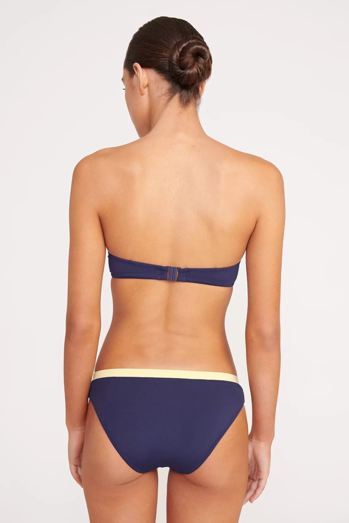 STAUD JO BALCONETTE BIKINI TOP  NAVY COLORBLOCK