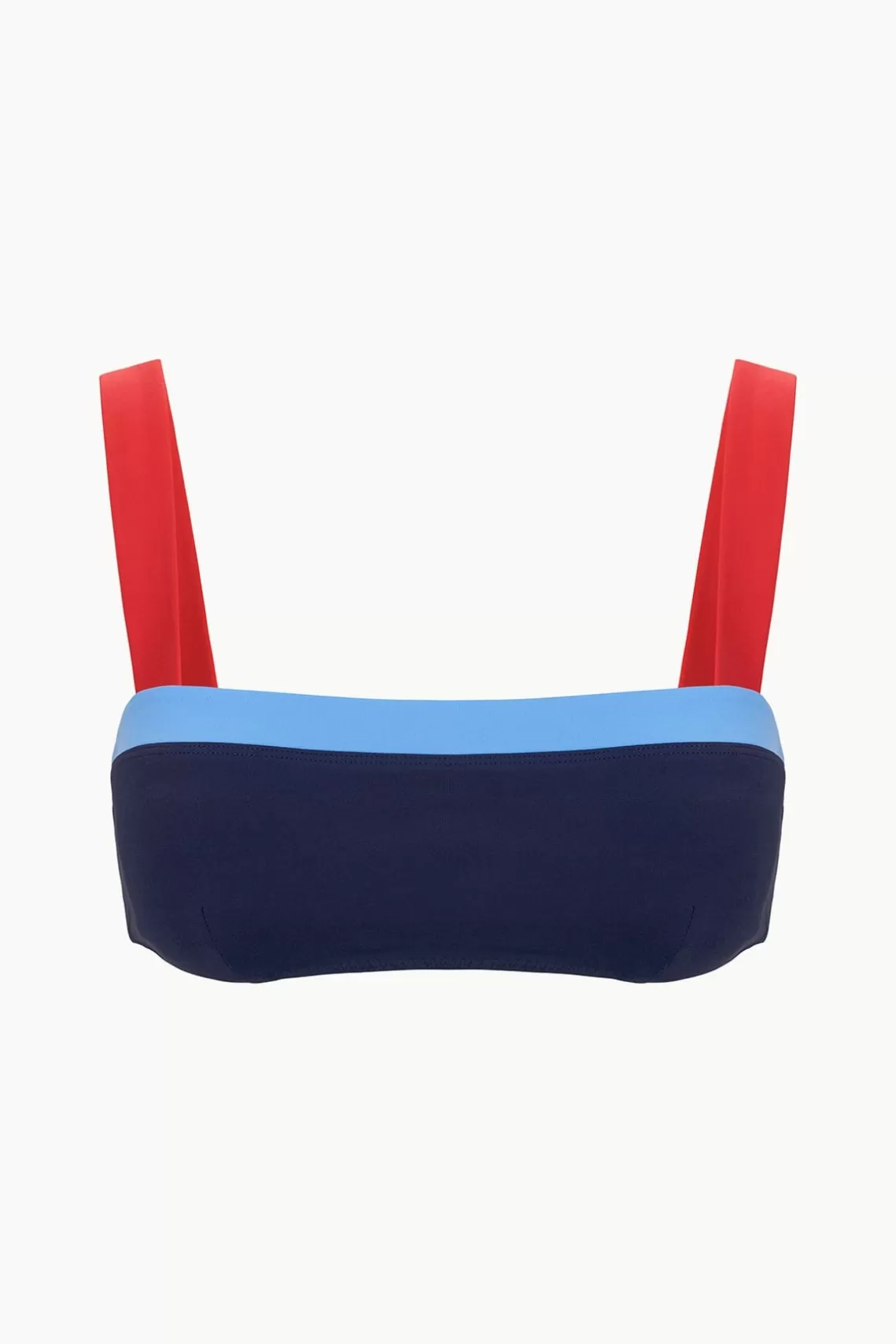 STAUD LIV BIKINI TOP  NAVY COLORBLOCK