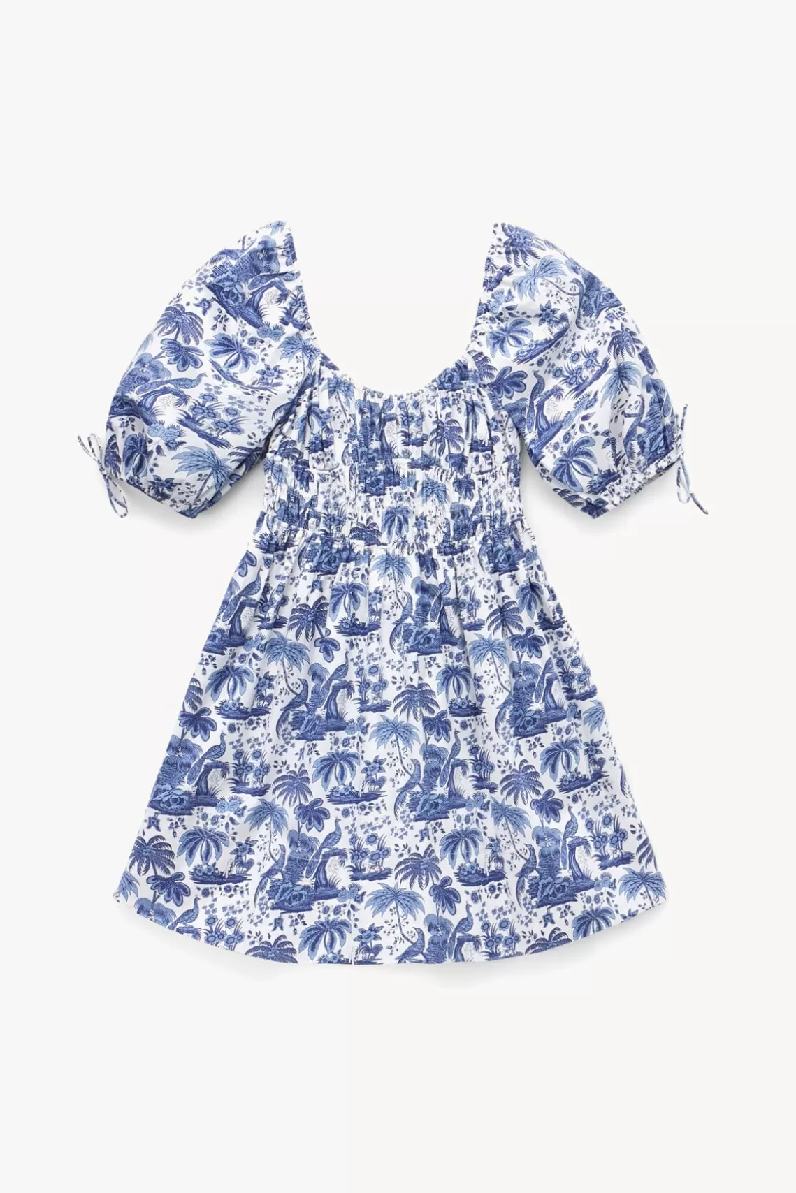 STAUD MINI FAYE DRESS  BLUE TOILE