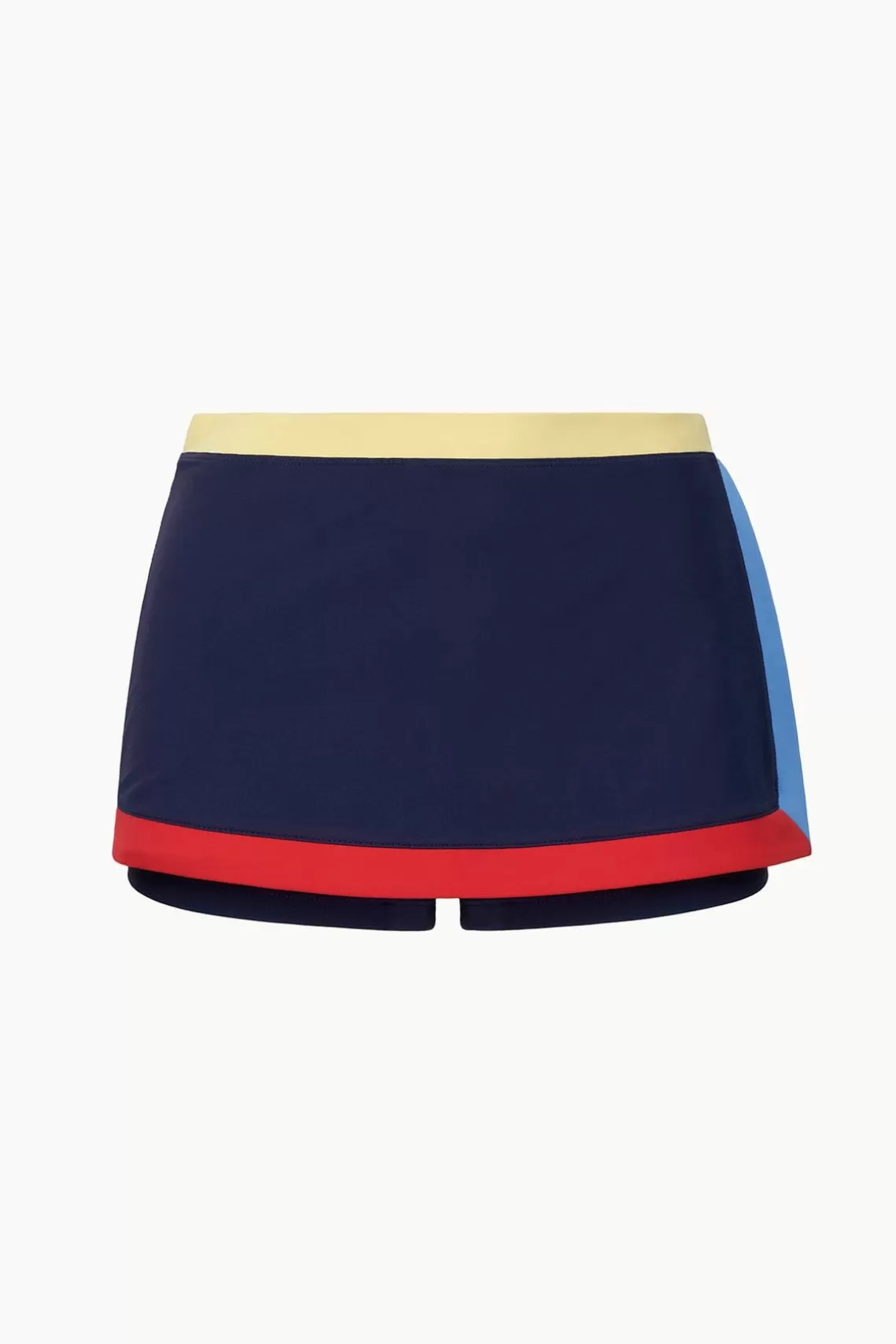STAUD NELL SWIM SKIRT  NAVY COLORBLOCK