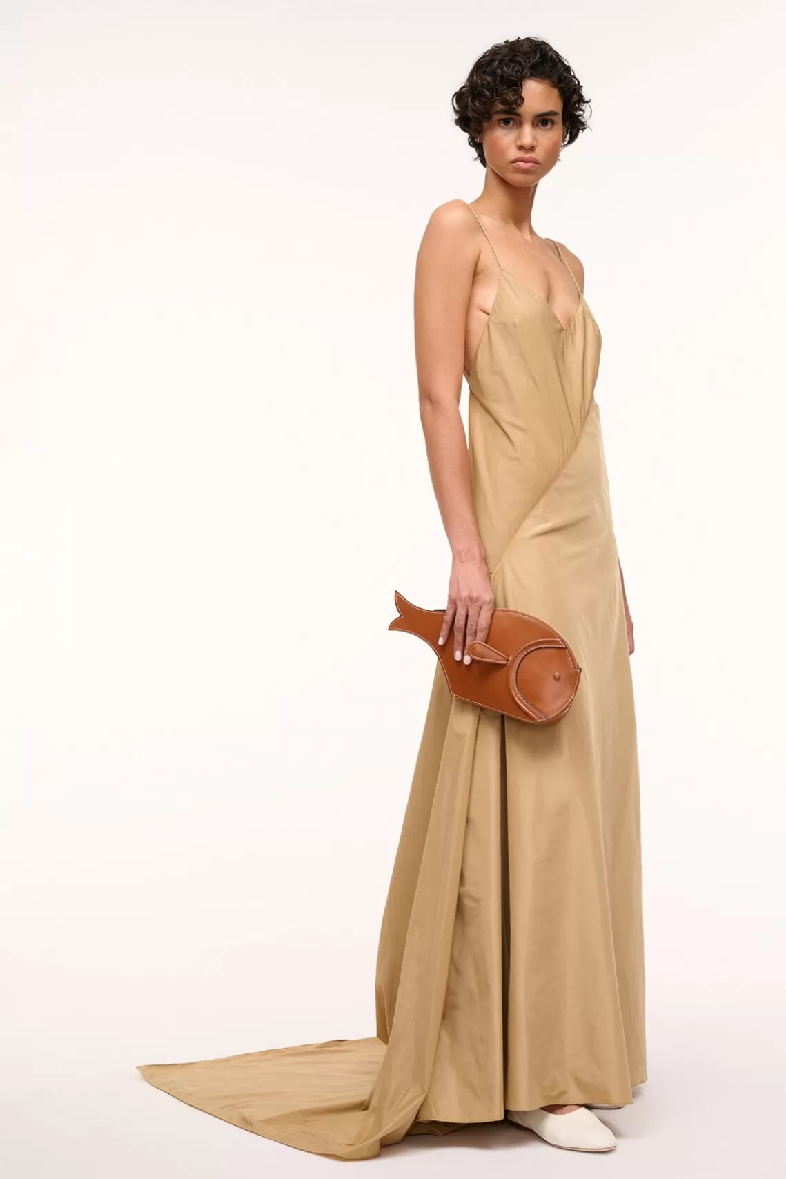 STAUD PESCE LEATHER CLUTCH  